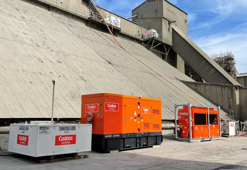 Boral's process cooling system included two AHUs, a fluid chiller, generator and accessories.