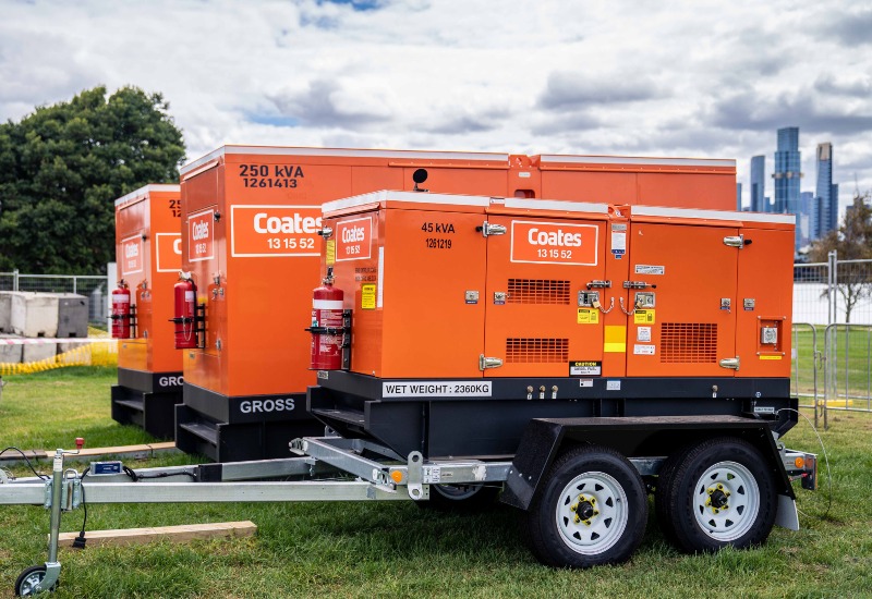180 Coates generators powered the F1 Grand Prix in Melbourne's Albert Park.